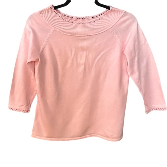 White Stag Sweaters - Vintage White Stag Women's Pink 3/4 Sleeve Comfy Stretchy Sweater. Size Small